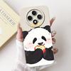 For OPPO Reno 12F 5G Case CPH2637 Lovely Panda Rabbit Liquid Silicone Durable Back Cover For OPPO Reno12F Reno12 FS F27 5G Coque
