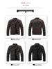 Men's Fleece-lined Suede-feel Embroidered Leather Jacket for Autumn/Winter Motorcycle Trend