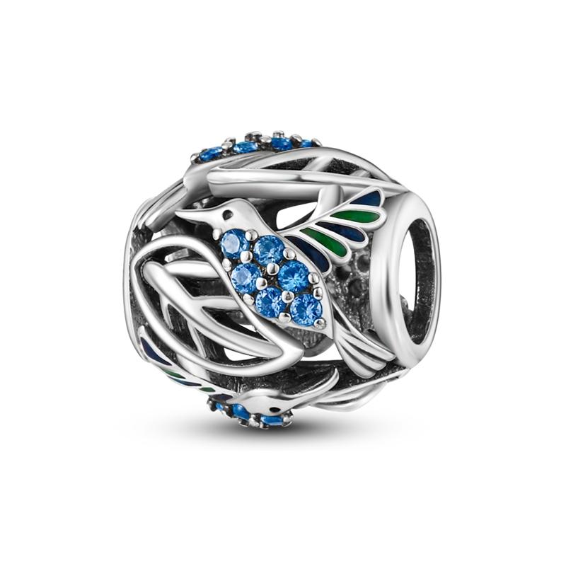 Blue Copper Plated Devil'S Eye Love Heart Charms Beads Fit Women Bracelets Diy Pendants Jewelry Gift