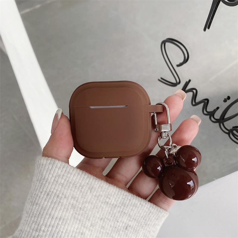 Simple solid color for AirPods 1 generation protective case second generation 1 generation pro1 apple bluetooth headset case cartoon woman