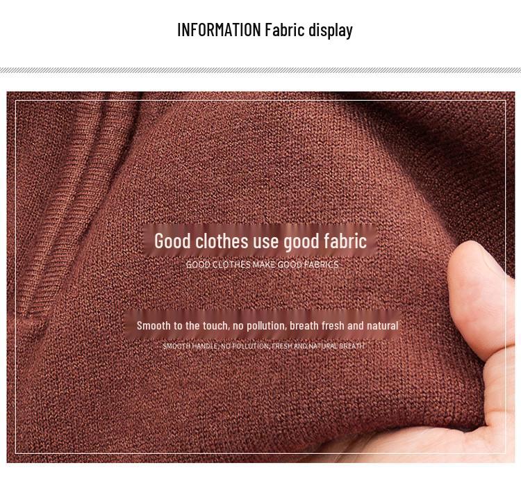 Men's Solid Color Half-Zip Sweater - Autumn/Winter Versatile Knit Base Layer with Half-High Collar