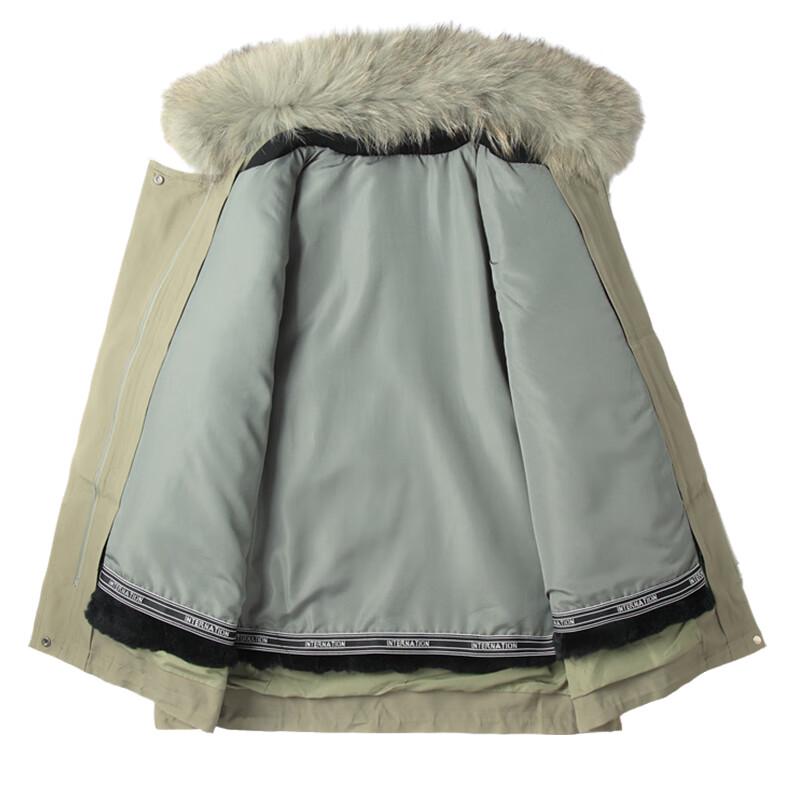 KAISER Women's Mid-Length Parka with Rabbit & Raccoon Fur