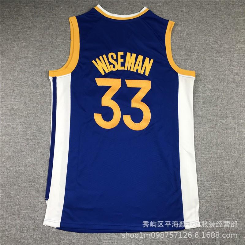 Custom Embroidered Basketball Jersey Warriors 30 Curry 11 Thompson 22 Wiggins Unisex Sportswear Court Practice Training