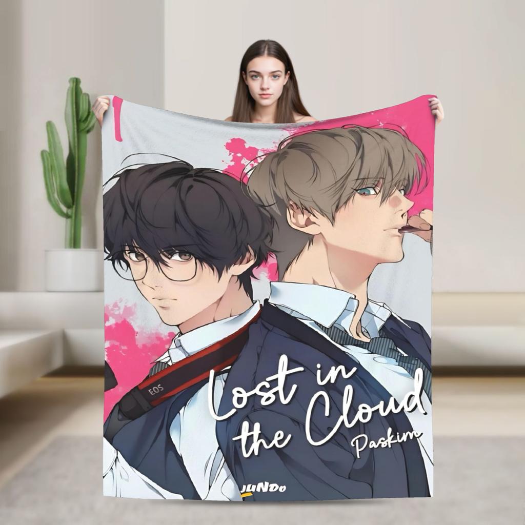 Super Warm Blankets Picnic L-Lost In The Cloud Anime Throw Blanket Flannel Bedspread For Couch Chair Bed Sofa Bed Cover