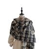 Premium Temperament Imitation Cashmere Scarf Women'S Small Fragrance Double-Sided Rose Tide Shawl Imitation Cashmere Thickened