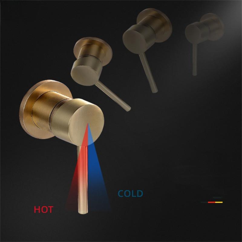 Wall Mounted Kitchen Faucet Bathroom Basin Sink Tap Solid Brass Gold Brushed Hot Cold Mixer Wash Basin Water Swivel Spout Faucet