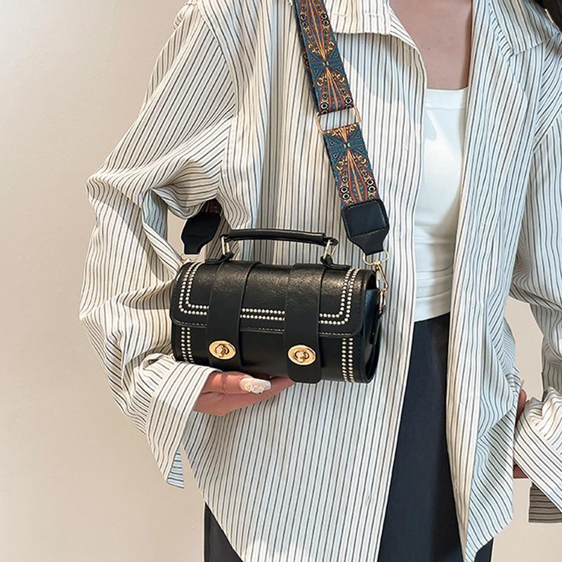 Retro Handbag Tubular Bag Simple Women's Commuter Shoulder Bag Fashion Trendy Crossbody Bag Minimal Tote Bag