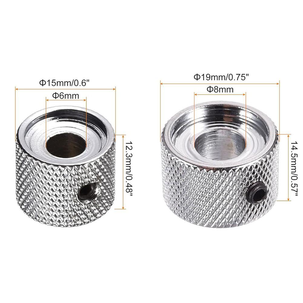 3Pcs Portable Dual Concentric Stacked Control Knobs Tone Volume Blend Knobs Cover Guitar Parts