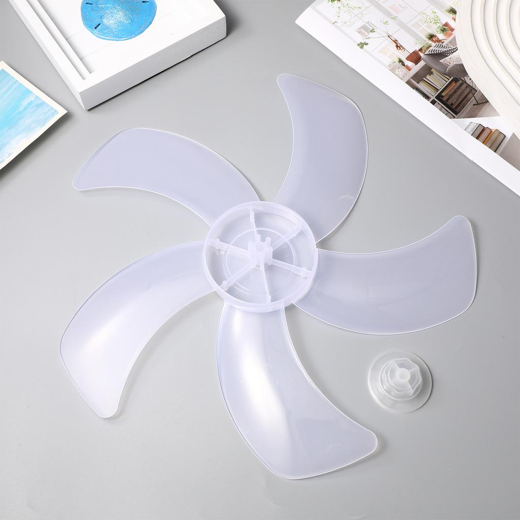 14 Zoll Kunststoffblätter 5-Blatt Ersatz für Standventilator Boden Tischventilator Universelles Rundloch Elektrischer Ventilatorblätter