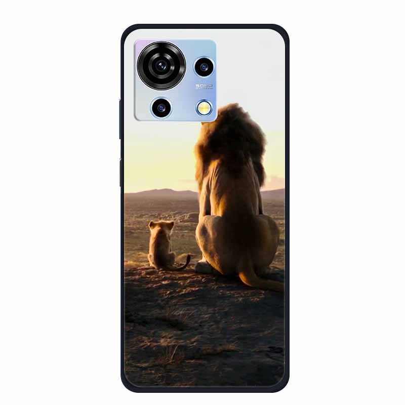 For ZTE V50 Vita Phone Case TPU Soft Back Cover Cartoon Luxury Silicone Phone Cases for ZTE Blade V40 V 40 50 Vita Animal Funda