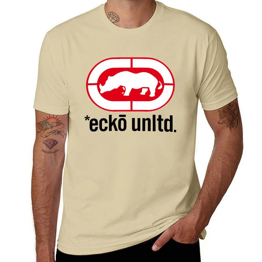Red Rhino Ecko Unltd Original Nostalgic Streetwear Tshirt Tees Vintage Blouse Black T Shirts For Unisex