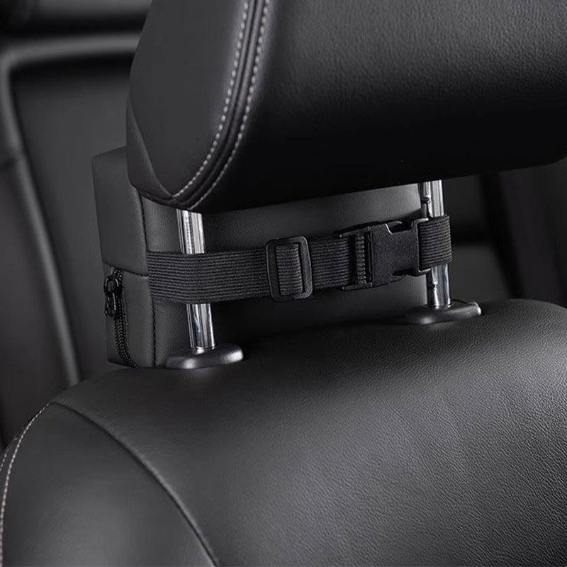 Car Tissue Holder Cover,For Sedan SUV MPV Console,Armrest Box,Seat/Back Visor Fix Strap Portable Tissue Storage Case Accessories