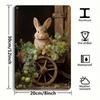 Vintage Easter Rabbit Metal Wall Art, Rustic Decor for Living Room