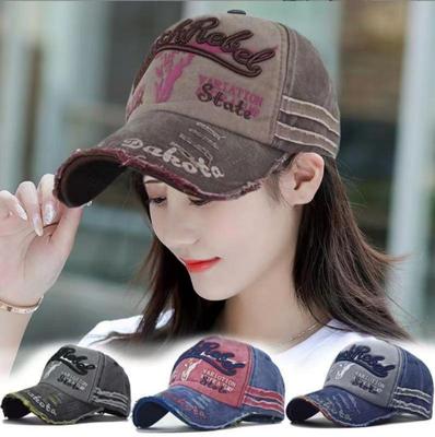 Fashion Men Women Vintage Embroidered Baseball Hat Sports Outdoor Duck Tongue Hat Cotton Linen Cap Unisex Tourist For Girl