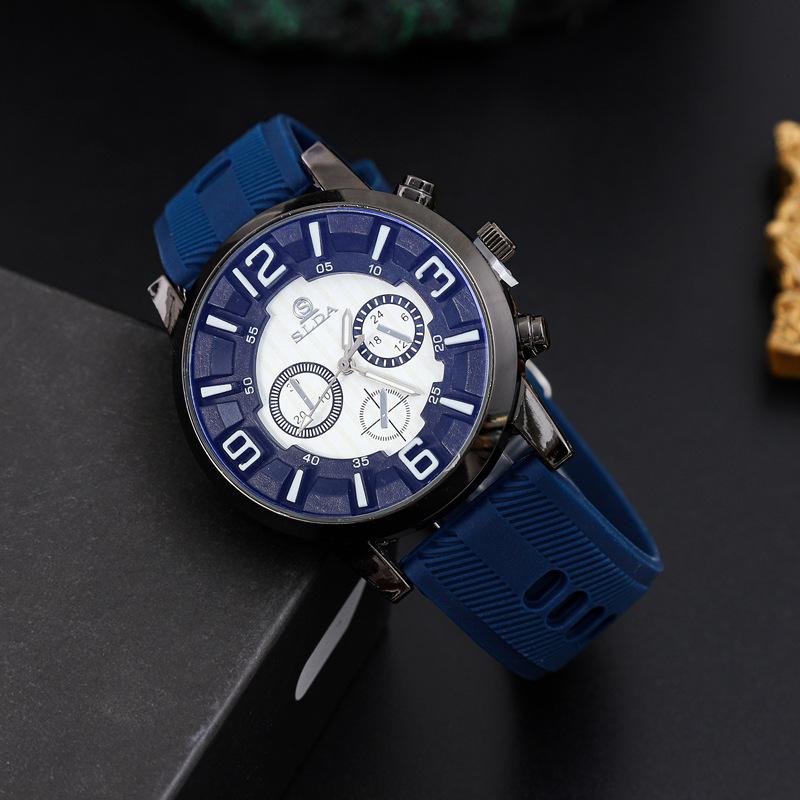 Hochwertige Lässige Herrenuhr, Personalisierte Trend-Quarzuhr, Vielseitige Mode-Herrenuhr mit Silikonarmband