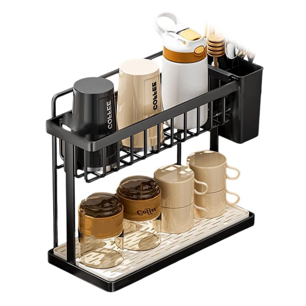 

Automatic Drainage Design 304 Stainless Steel Sink Caddy Sponge Holder black