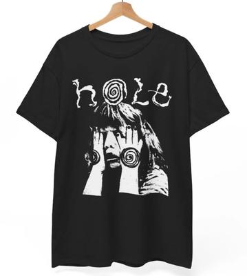 T-Shirt a banda forata, Maglietta Musica Alt Rock Stile Vintage Courtney Love Grafica Unisex