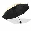 1pc Pompompurin Automatic Folding Umbrella: Portable 3-Fold Design with Iron Frame, Perfect for Outdoor Use, Festive Gifts, Travel, Daily Use, and Fan