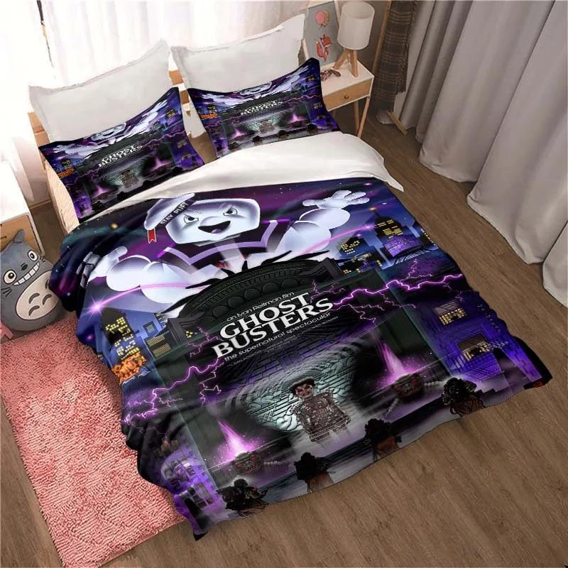 

Cartoon Ghostbusters Duvet Cover Pillowcase Bedding Set Adult Boys Girls Bedroom Decoration Children Gift Single Double Size EU single(135x200cm)