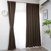 Grade 1 Memory Foam Set of 2 100cm X Length Curtain-fabfun Flame-Retardant, Light-Blocking, Energy-Saving, Curtains, [Width 110cm, Brown, ME618]