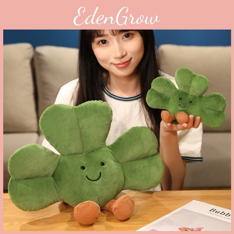 Plush Lucky Clover Plant Toy With Soft Pp Cotton For Home Decor And Gift