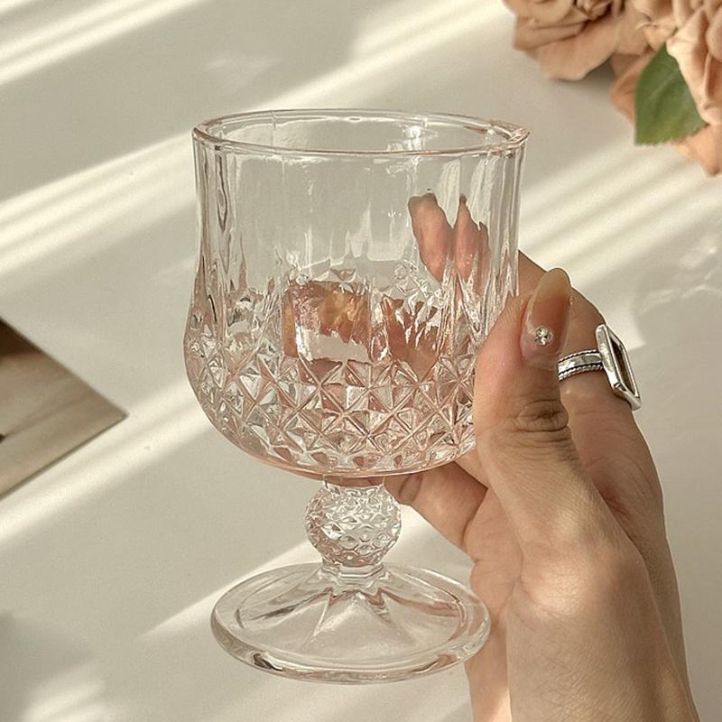 190ml Wine Glasses Set of 6 Wine Glass Camping Set Reusable Luxury for Party Barware Glassware Red Wine Glasses Drinks 6pcs Cups