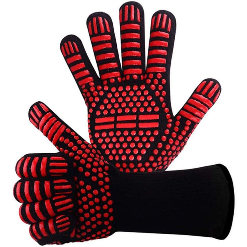 Fire-resistant High Temperature Resistance Fire Heat Glove Heat Insulation BBQ Gloves Oven Mitts