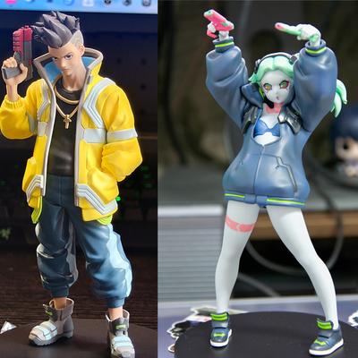 Cyberpunk Lucy Rebecca David Martinez Johnny Silverhand Standing Take Gun Action Figure Toys