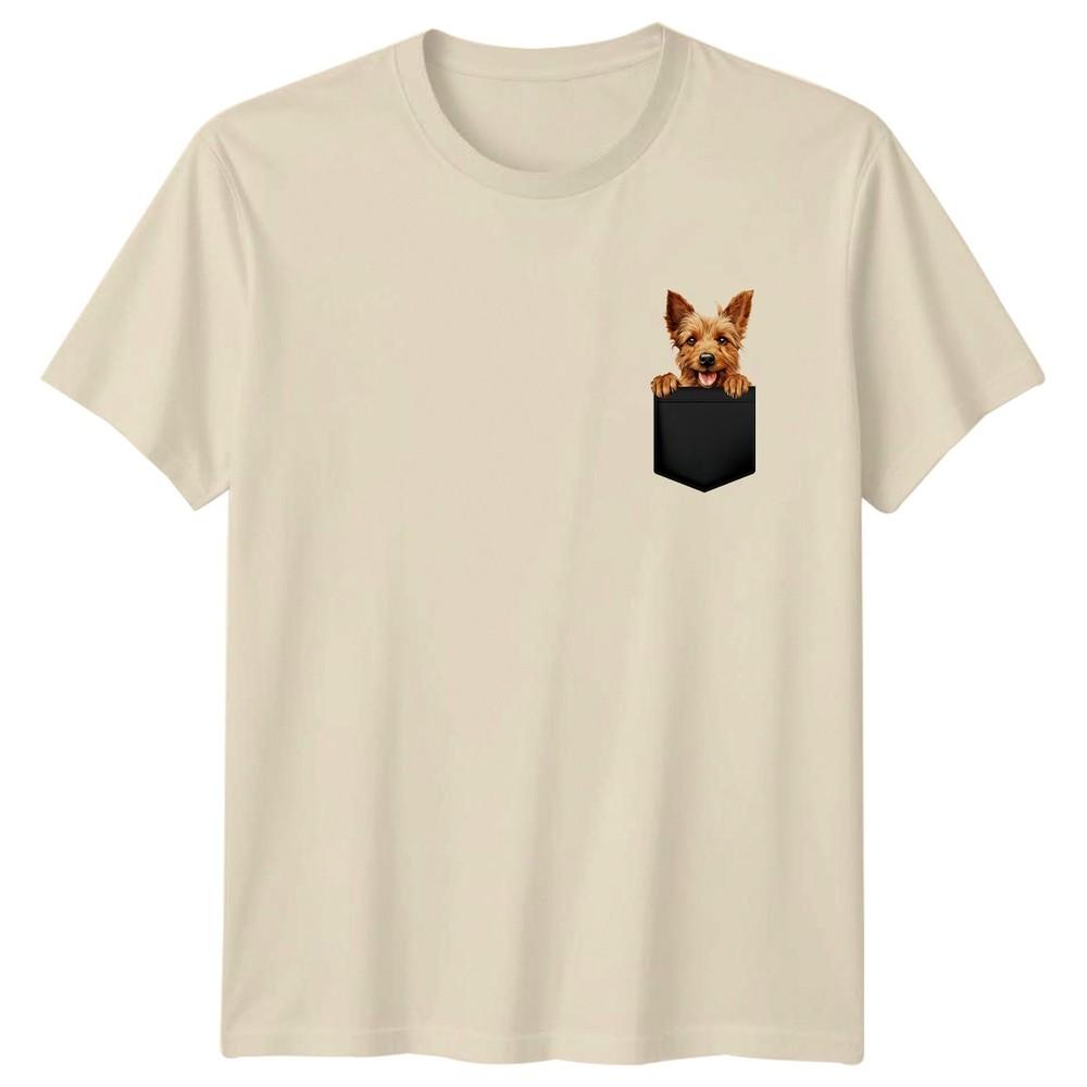 Terrier Dog In Pocket Animals Dogs Unisex Unisex Unisex Graphic Tee