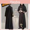 Men's Medieval Priest Costume For Cosplay And Halloween Cotton Blend Fabric, Available In M, L, Xl