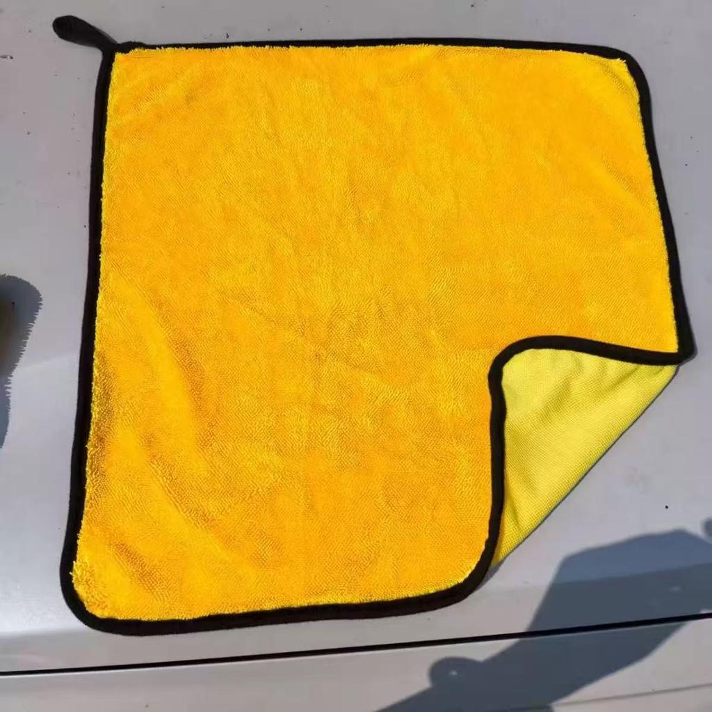 Dual-Layer Absorbent Car Wash Towel - Thick, Double-Sided Pigtail Design