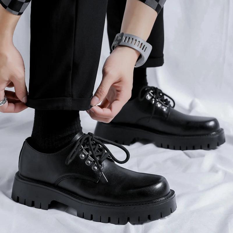 Brand Oxford Leather Shoes Men Formal Black Dress Shoes Mens Party Shoes for Men 2025 Zapatos De Vestir De Los Hombres cm nero