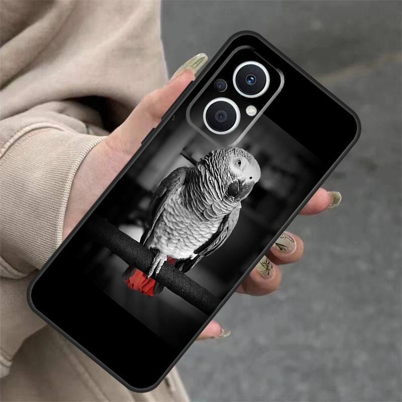 Graupapagei Hülle Für OPPO Reno 7 8 Lite 10 11 12 13 14 Pro 8T 12F 13F 14F OPPO Find X8 X6 X9 Pro Hülle