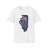 Illinois Skyline State Map T-Shirt | Chicago Night Cityscape, I Am From Design