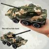 Military Truck Army Armored Model Car Treatment Transport Vehicle Metal Diecast Toy With Lights And Sounds