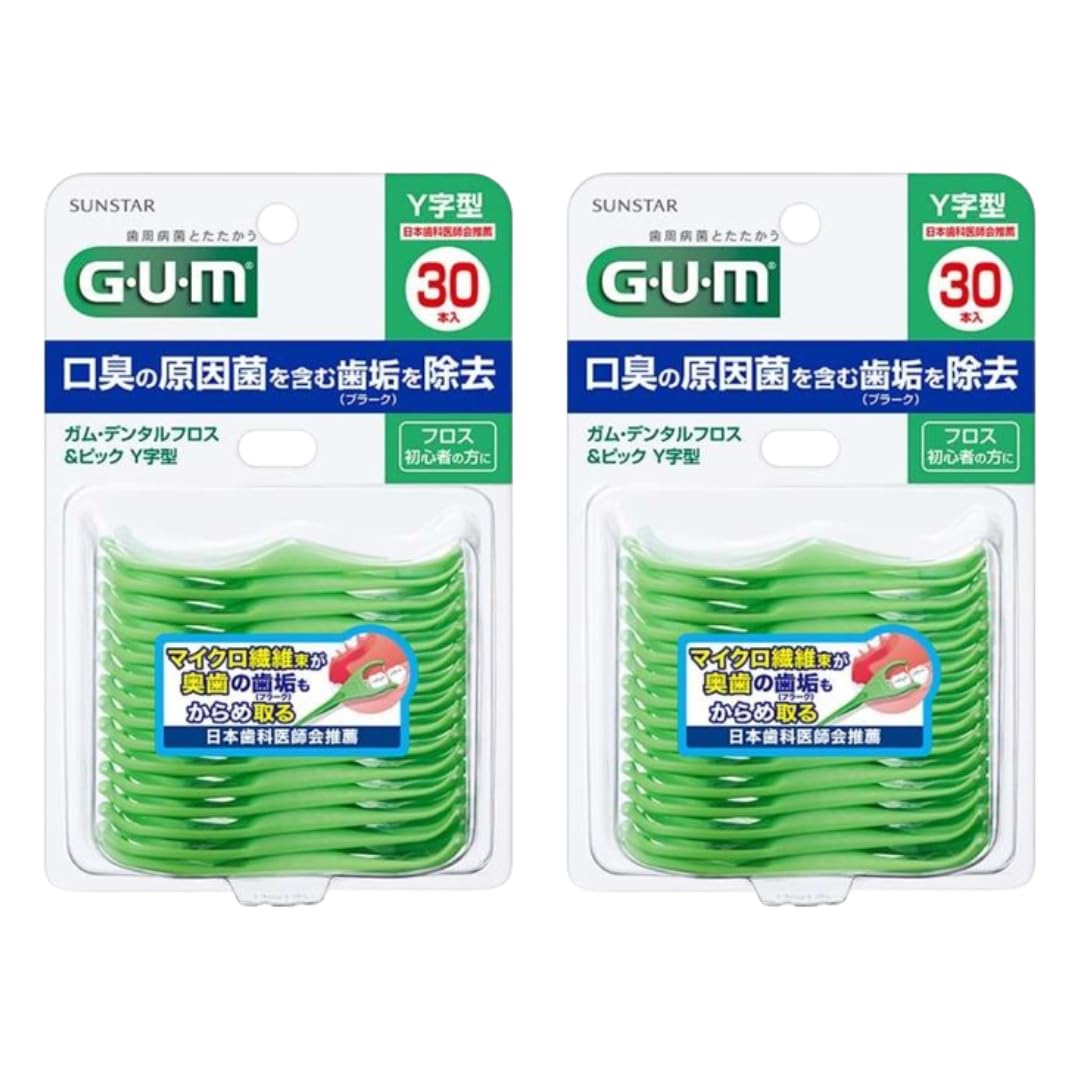

Набор из 2 зубных нитей GUM, 30 штук, карточка [Оптовая покупка] и Y-образная [Включен дизайн]