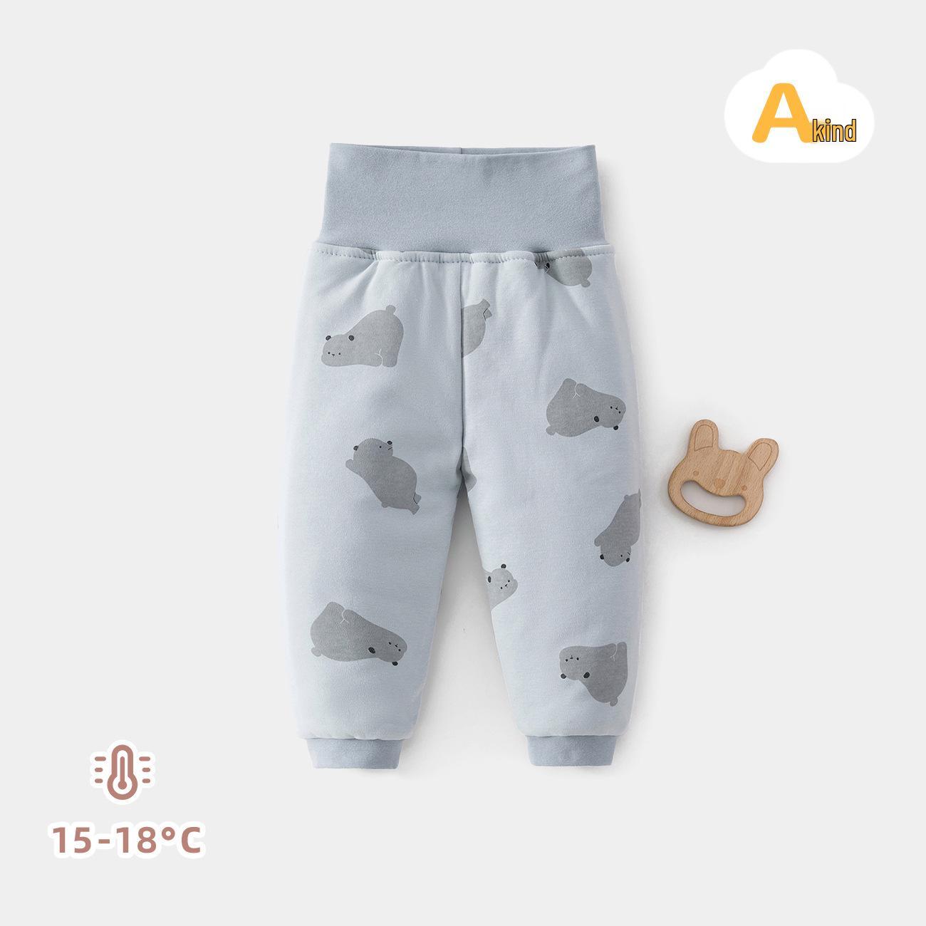 

Baby High-Waist Winter Pants – Thick Warm Cotton Base Layer with Belly Protection 80 cm