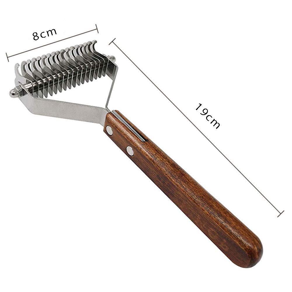 AIDIYA Dog Cat Hair Pet Hair Tangle Loose Hair Removal Stainless Pet Removes Shedding Hair and Suitable for Dogs and Long and Short Hair & Comb, Comb,