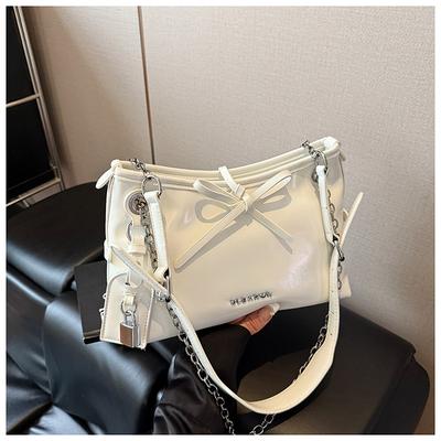 Nova bolsa de ombro feminina com corrente 2025 nova moda de verão bolsa de ombro grande capacidade bolsa mensageiro simples