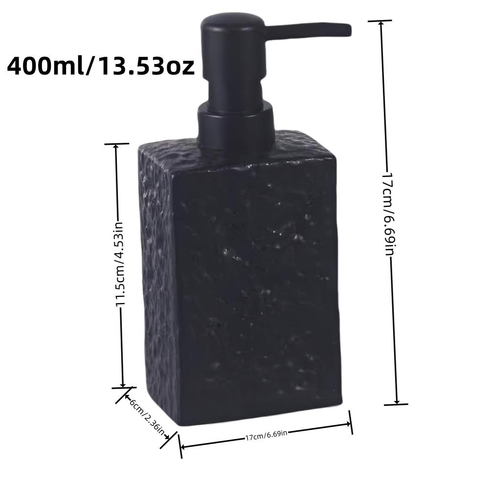 High End Stone Texture Ceramic Lotion Bottle for Home Hotel Multi Purpose Shampoo Hand Wash Bottle Durable Anti Slip Design