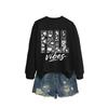 Womens Oversized Cotton Hoodie Sweatshirt Fall Print Graphic Loose Fit Long Sleeve Crew Neck