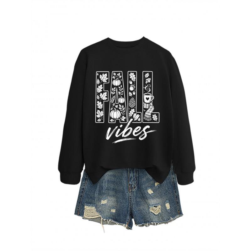 Womens Oversized Cotton Hoodie Sweatshirt Fall Print Graphic Loose Fit Long Sleeve Crew Neck