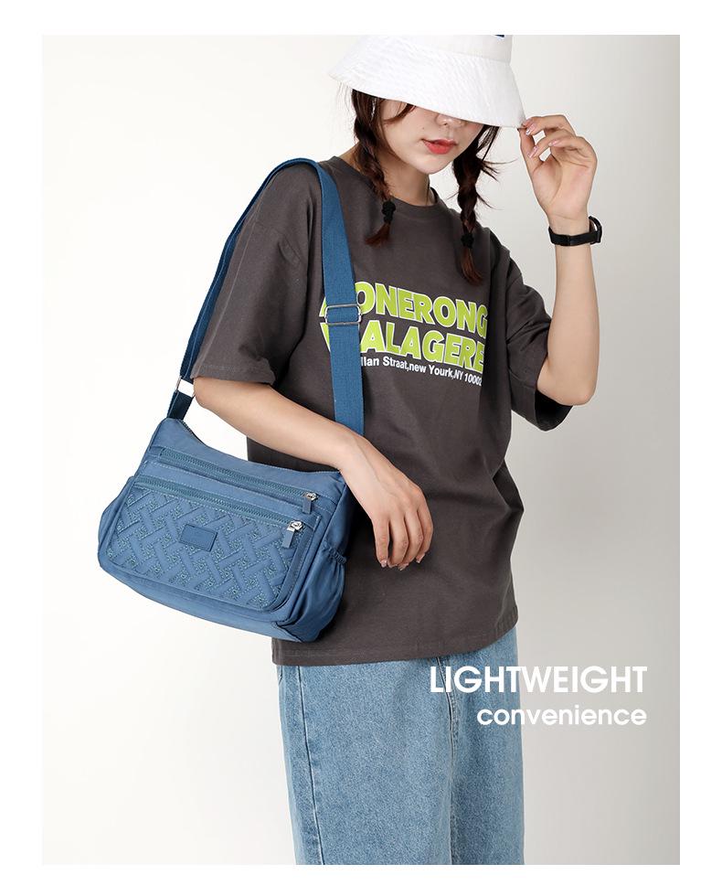 Women's Lightweight Water-Repellent Nylon Crossbody Shopping Bag