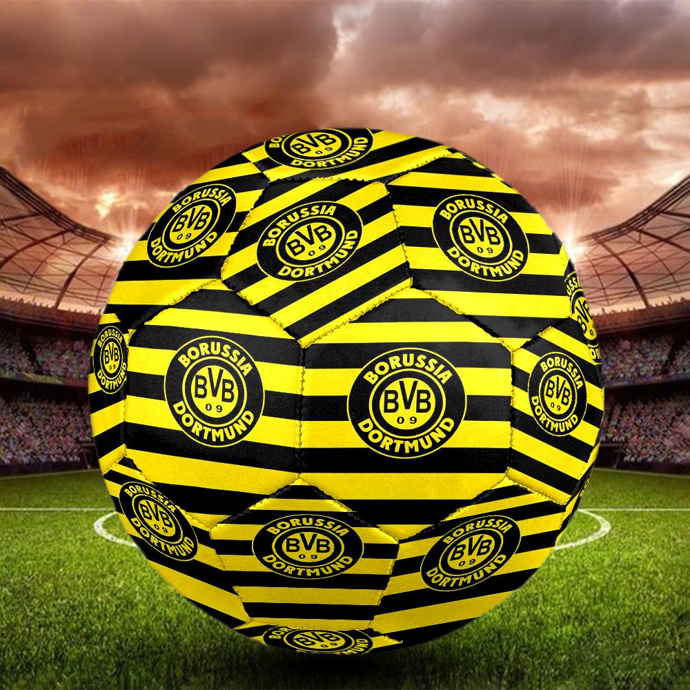 Pallone da Calcetto Indoor Borussia Dortmund Taglia 5 Colorato Per Tutte le Età Cucito a Macchina PVC Pronto per la Competizione Resistente Alto Rimbalzo