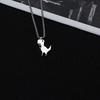Sweater Chain Choker Necklace Long Chain Punk Dinosaur Pendant Clavicle Chain Choker Necklace for Rapper Unisex Jewelry
