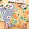 Floral Print Paper Clipboard Office School Supplies Folder File Organize Holder A4 File Clip Board Flip Writing Pad-Horizontal