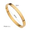 Hot Selling Women's Simple Widened Glossy Fashionable Open Buckle Stainless Steel Bracelet, Vacuum Plated Non Fading