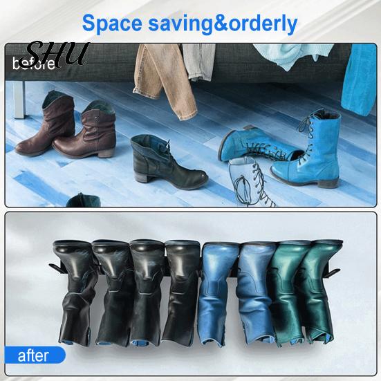 Wader Hanger Wall Mounted Boot Rack Storage for Tall Boots Cowboy Work Wall-mounted Sturdy Metal Hanging Holder Entryway Garage Multifunctional