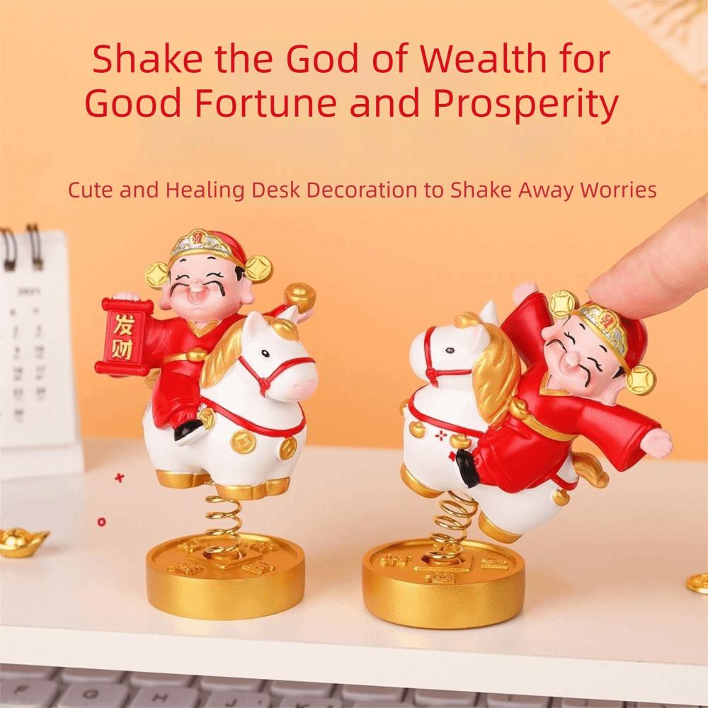 Resin 2026 Horse Year Figurines Year of The Horse Rocking Horse Ornament  New Year Gift