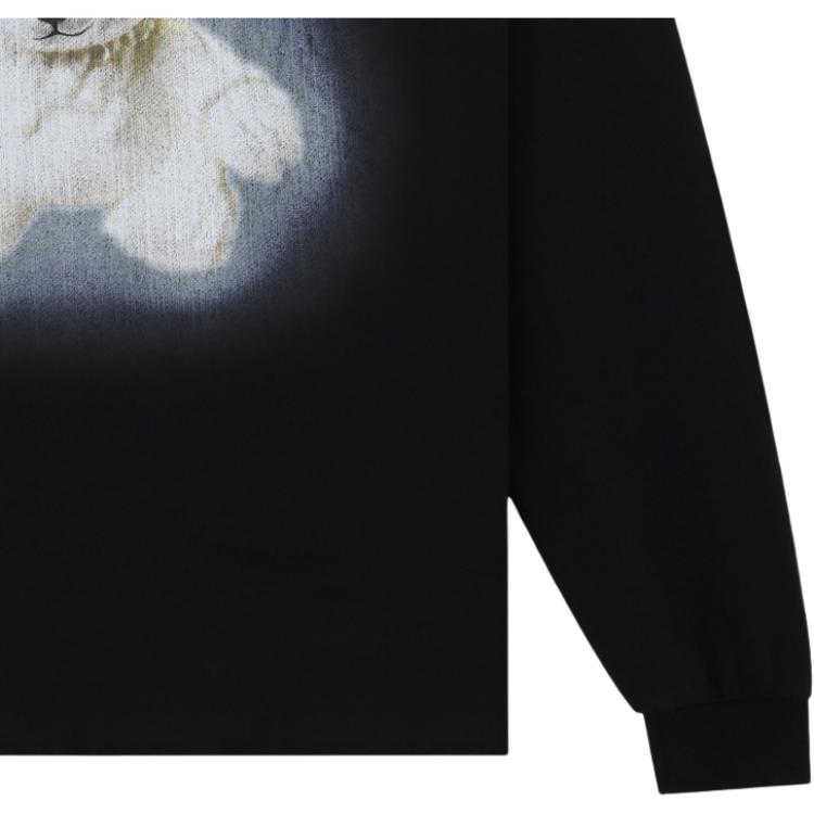 WE11DONE Teddy print Long sleeve Top WD-TT2-25-775-U-BK